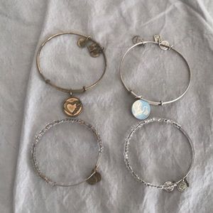 Set of 4 Alex & Ani bangles